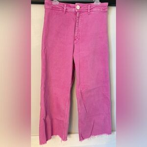 Zara Pink Wide-Leg Jeans